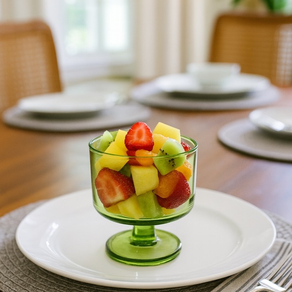 Anchor Hocking Other - Vintage Anchor Hocking Avocado Green Sherbet Dessert Glass